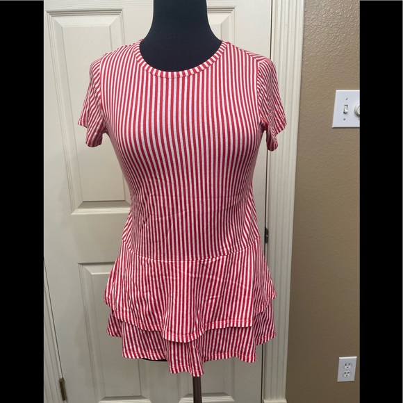 MICHAEL Michael Kors Tops - Michael Kors red and white striped shirt